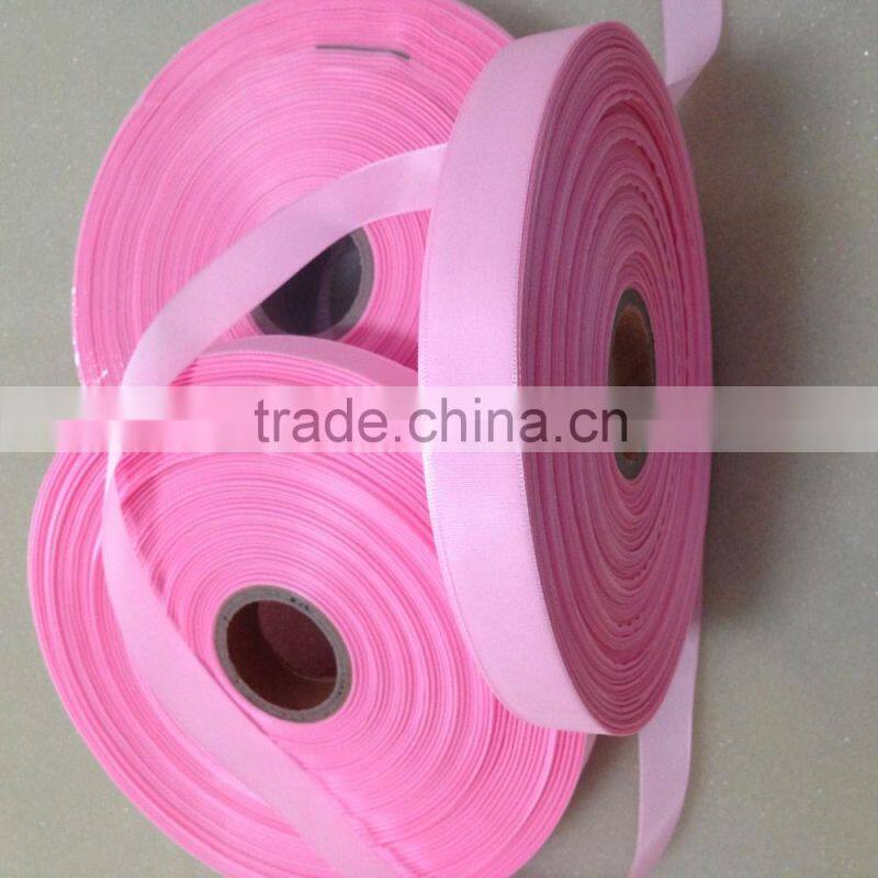 High quality satin ribbon,100% polyester plain woven label fabric, polyester label tape for underwear labels