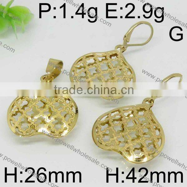 Powell wholesale popular china suppliers dubai gold jewelry earring jewelry set