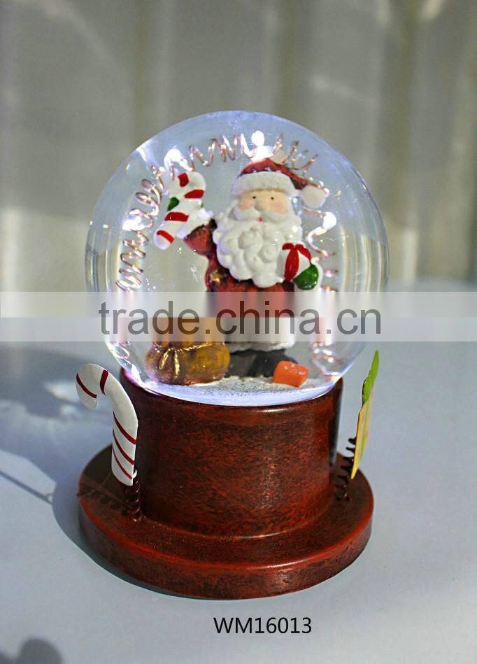 2016 new Costom Christmas musical lighted snow globe