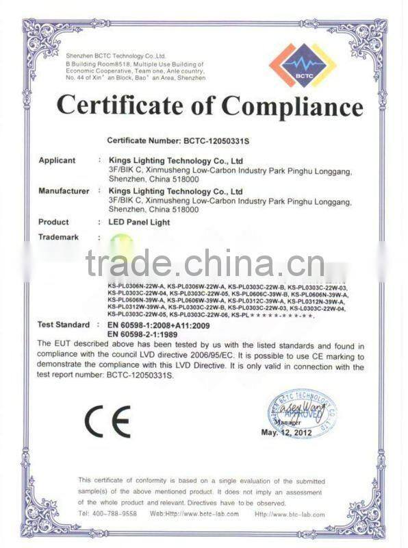 untral slim SMD 5630 39W dimmable led panel 60x60 with CE and 3 years warranty