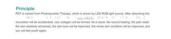 Apolo med LED PDT therapy for acne scar wrinkle PDT red light therapy portable