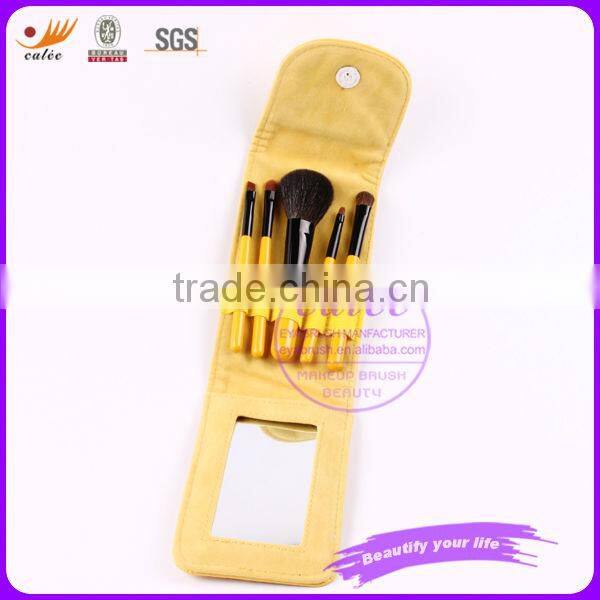 EYA 5pcs goat hair makeup brush set for girls