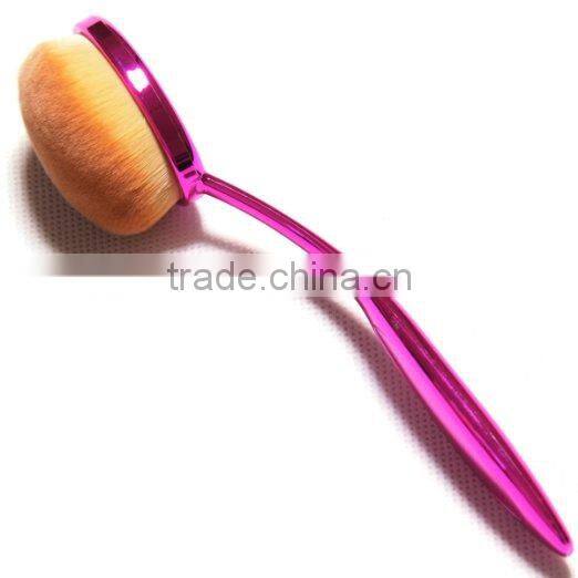 New Hot Sale10pcs Makeup Brushes Set Eyeshadow Foundation Blush Cosmetic Brush Rose Red Fashionable Oval Makeup Brush Tools