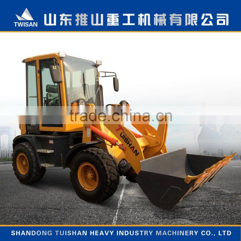 1.2 ton Weifang construction equipment mini wheel loader for industrial and farming