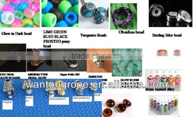 Two Colors Round Braid Glacier Paracord Keychain