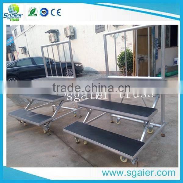 folding portable stairs choral risers