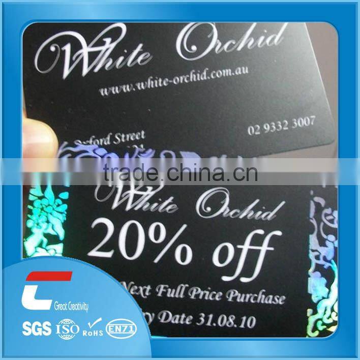 Foil hot stamping invitation vip plastic card
