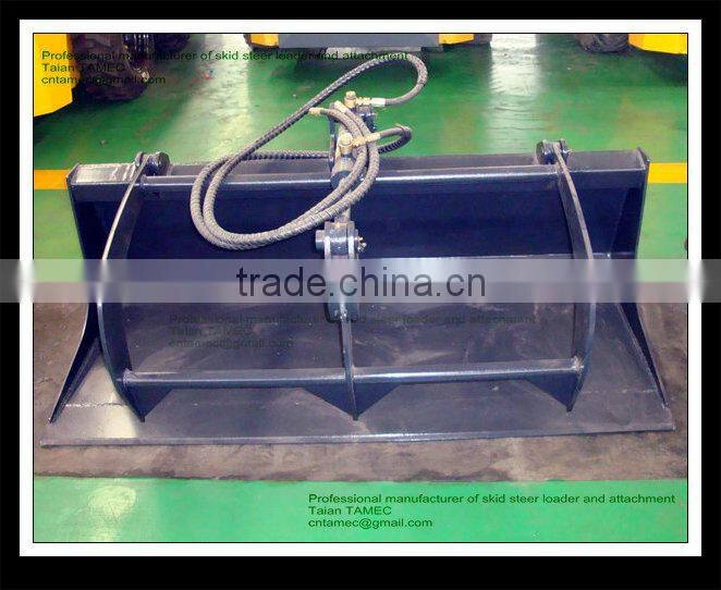 skid steer loader attachment grapple bucket