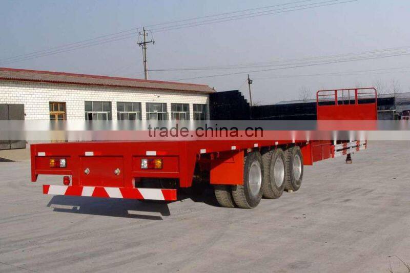 China hevay duty truck car lowbed semi trailer for large equipment trasportation