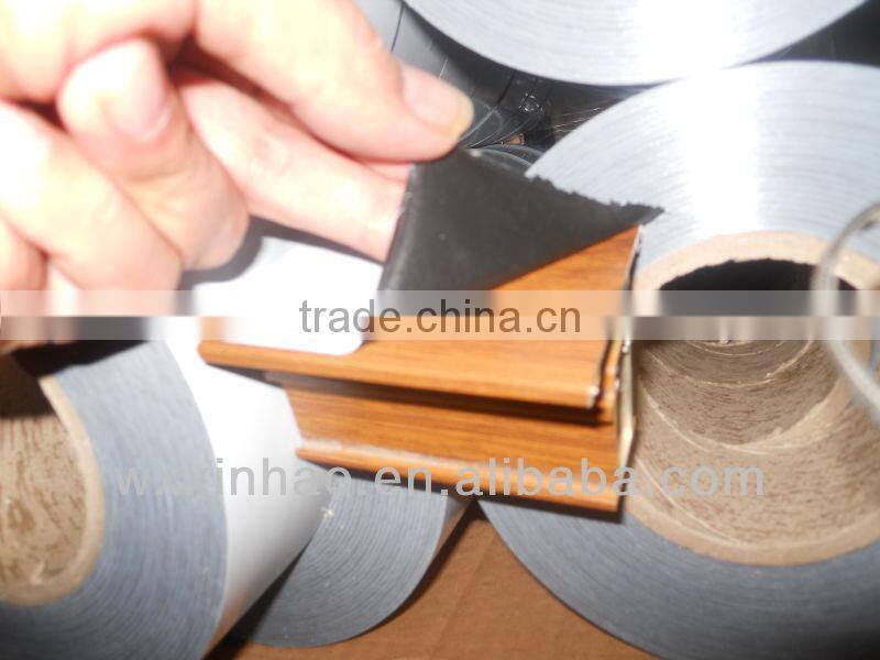 Protective film with very high adhesive for dull painted aluminum profile