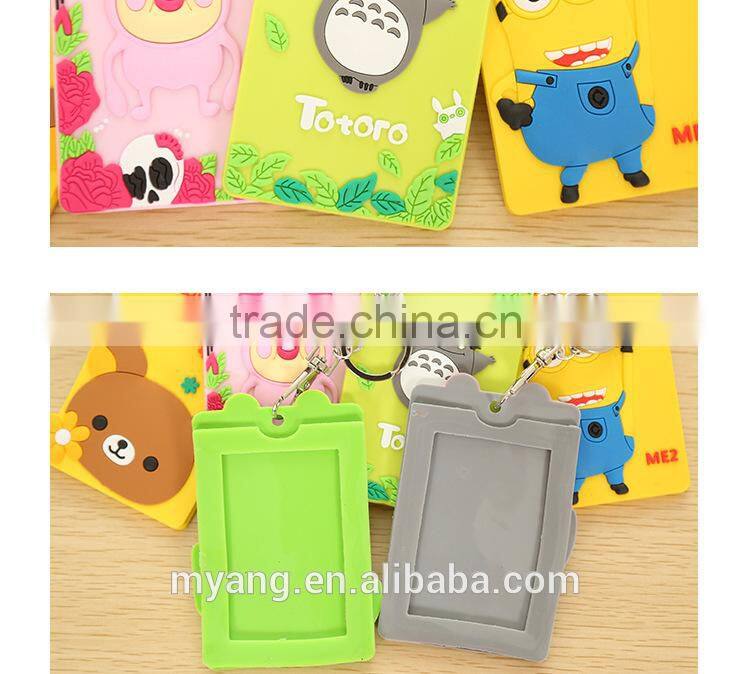 Promotional lovely Various cartoon Types Eco-friendly Soft Silicone Credit Card Holder