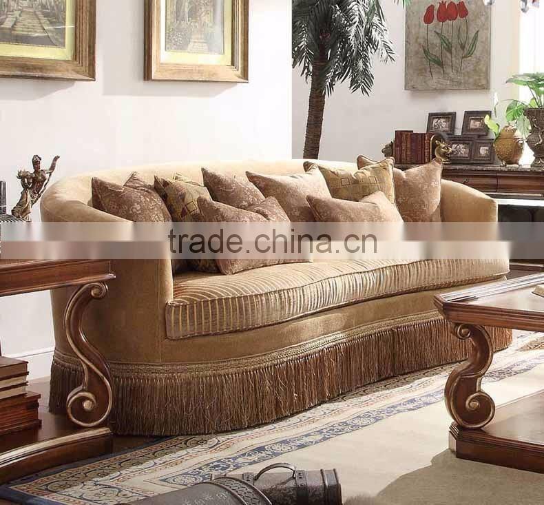 Classic American style living room fabric three seat sofa