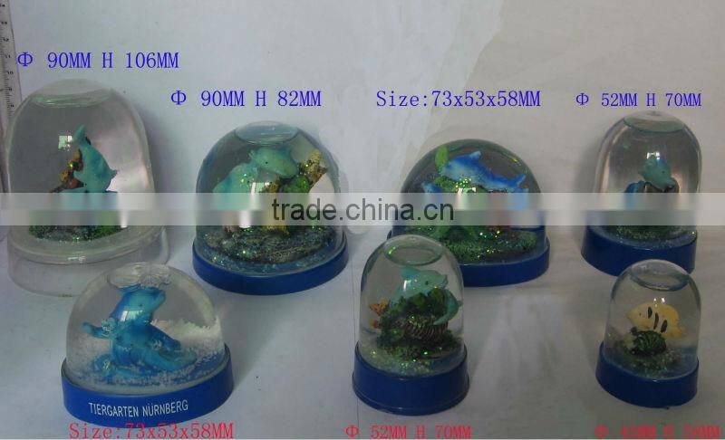 Plastic ghost snow globe