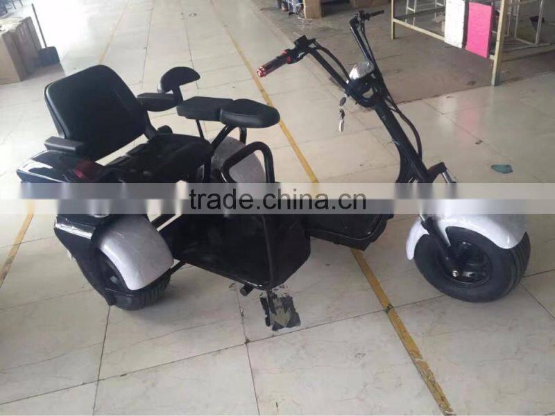 2017 Mini Citycoco 18*9.5 inch 3 Pneumatic Wheels Electric City Scooter City Coco Motor Cycle with 3 seats