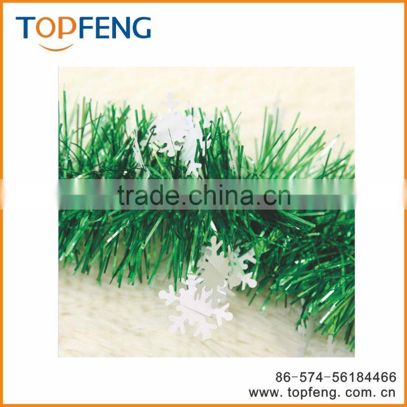 christmas tinsel with snowflake/stage decoration for festival /ornament christmas