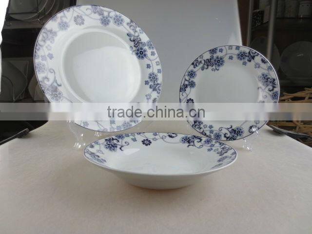 18pcs decal porcelain dinner ware set