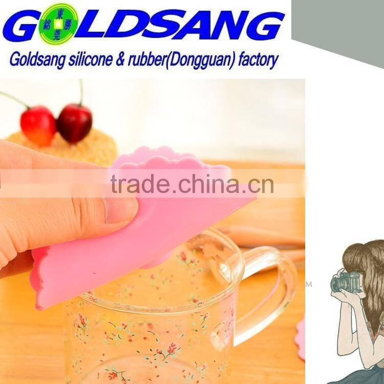 silicone bowknot cup cover heat resistant silicone cup lid