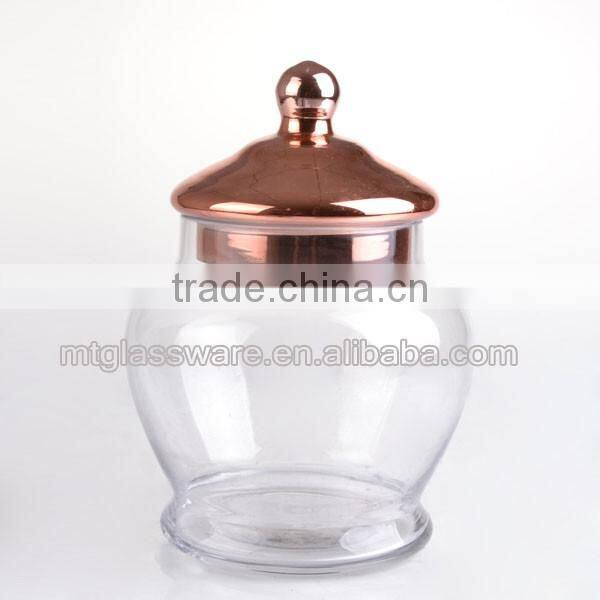 Mintao Custom high quality rose gold glass jar food