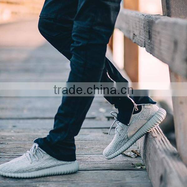 2017 Summer new locomotive jeans elastic skinny pants with side zip