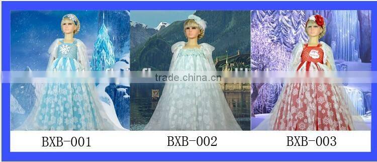 Wholesale toddler girl boutique dress fashion kids blue dresses for girls pretty children's dress