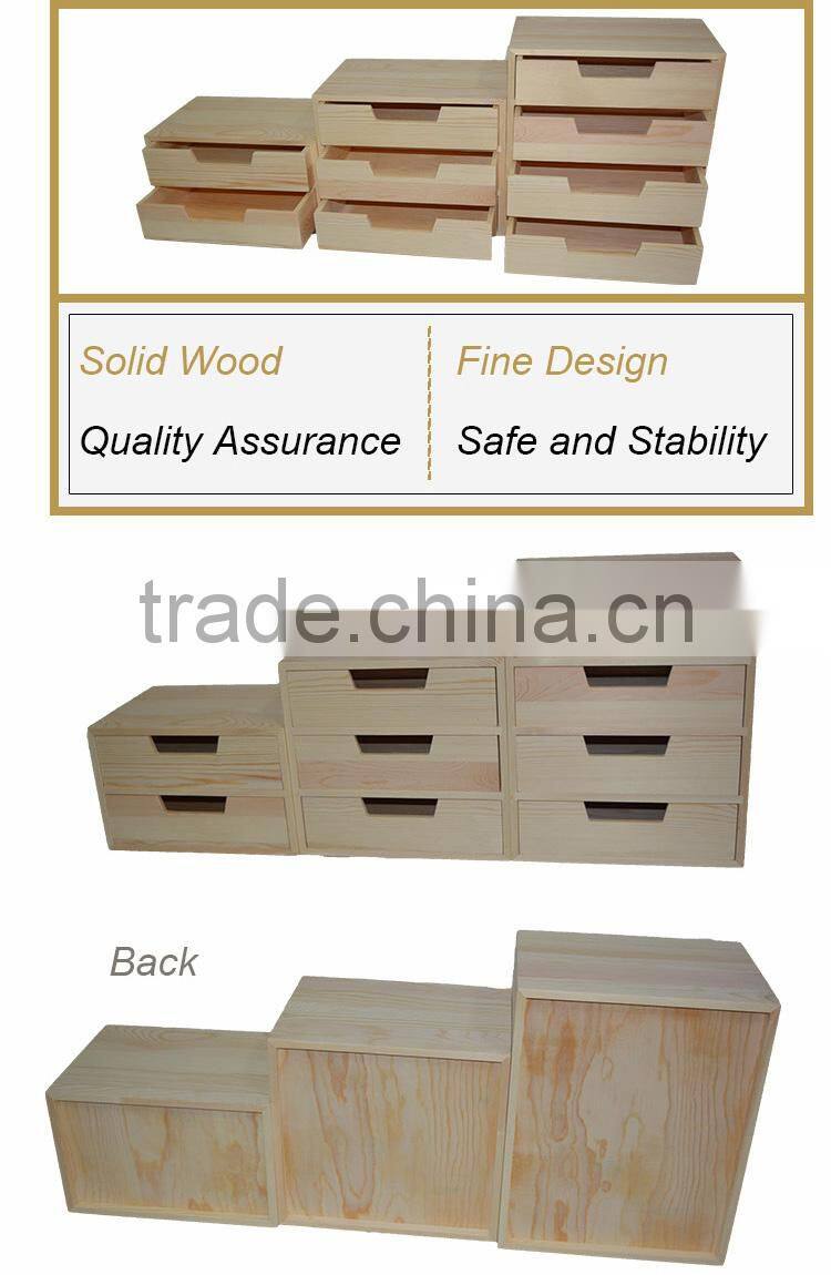 Living room furniture modern wooden drawer inserts with silk screen printed logo