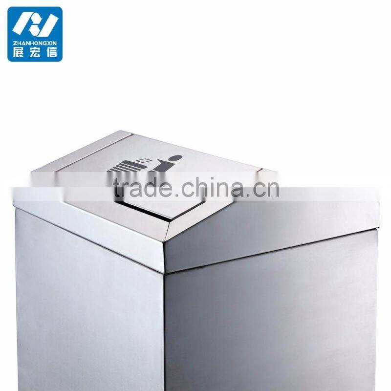 Shopping mall stainless steel litter bin