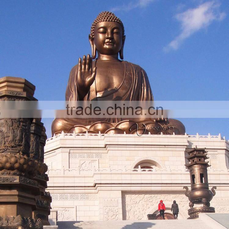 Buddhism Theme antique large bronze sitting buddha statue for sale