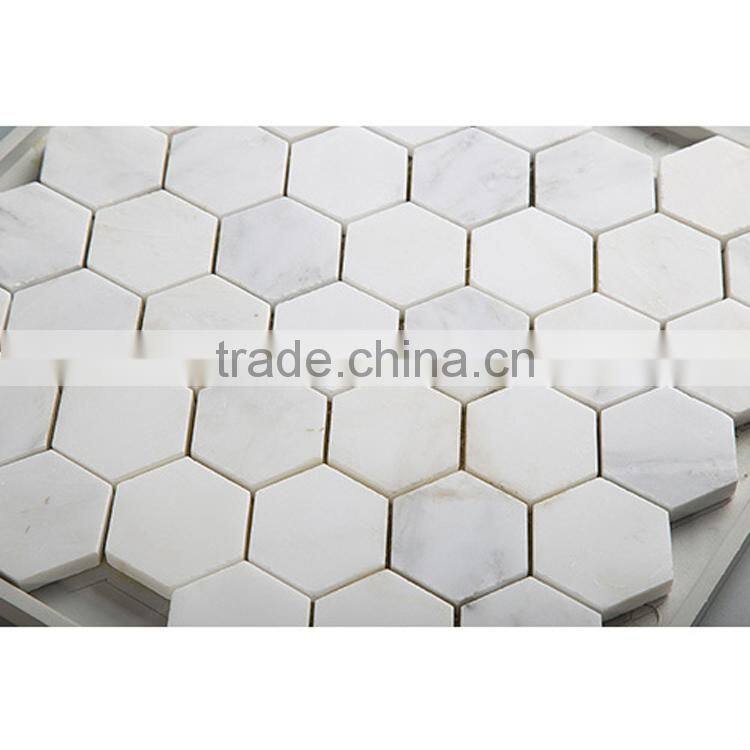 MM-CV248 High quality contemporary natural stone hexagon white carrara marble mosaics