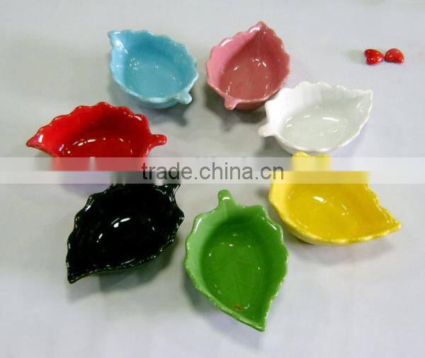 Ceramic Red Leaf promotion serving tray