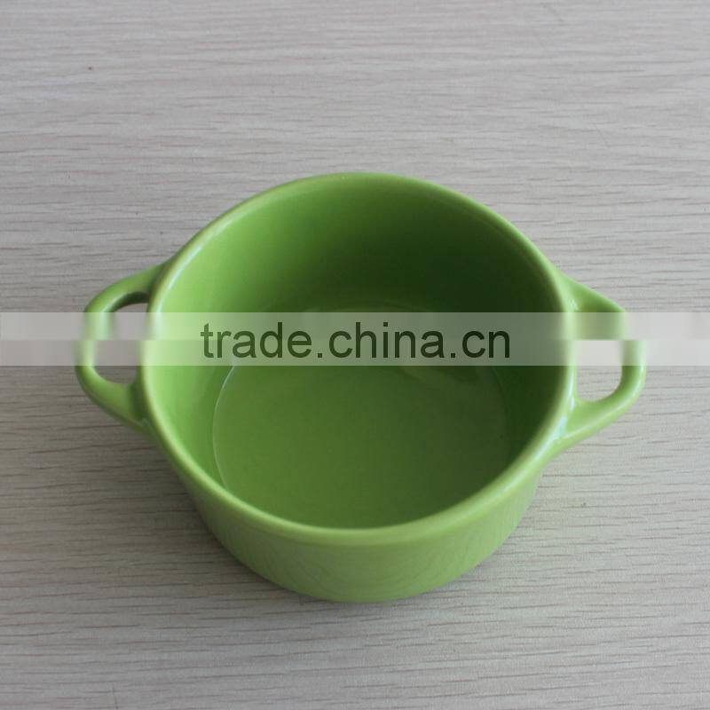 Set of 4 colorful dinnerware ceramic tapas serving set