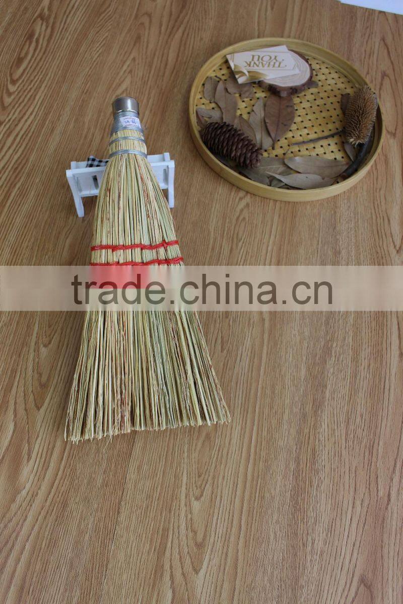 ESD Corn Straw Hand Whisk Broom With Metal Ring Cap