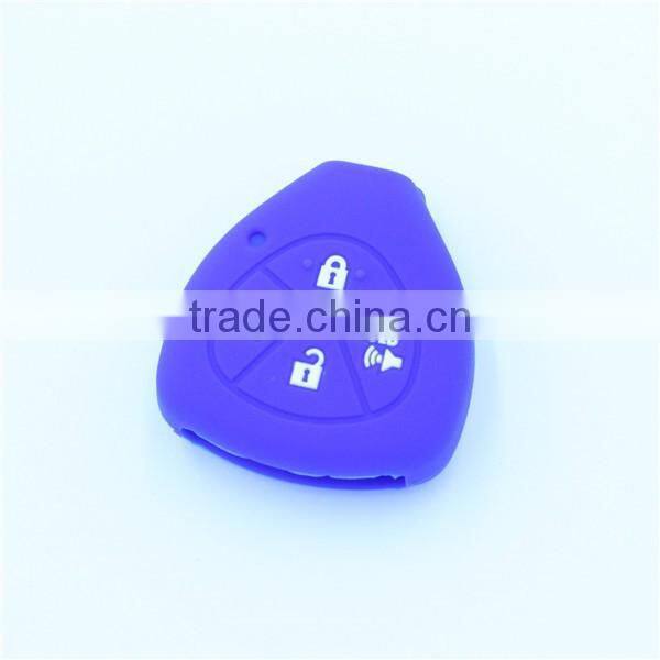 Silicone car key shell. fob key case for toyota 4 buttons