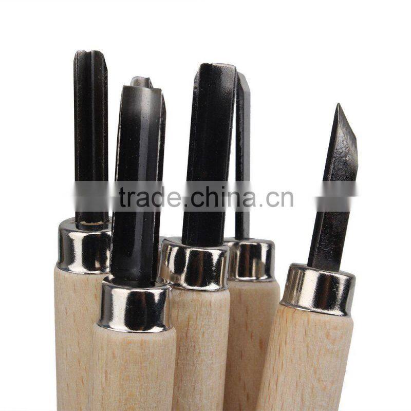 6pcs gravers wood carving lathe steel knife detail chisel hand woodcut craft tools