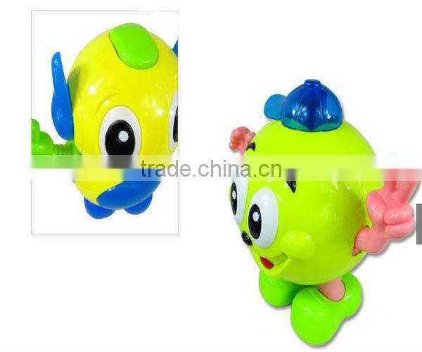 plastic walking robot toy with music and light