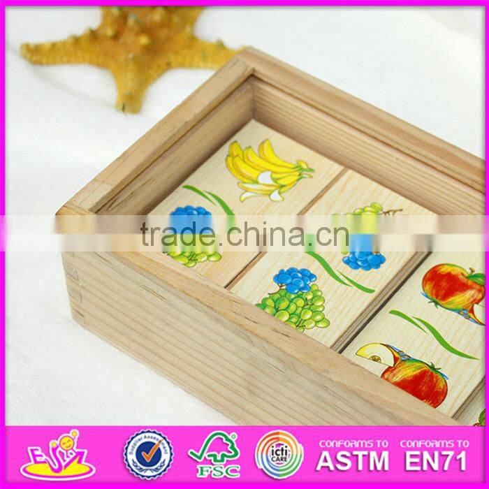 2016 New and popular children wooden cartoon domino W15A064
