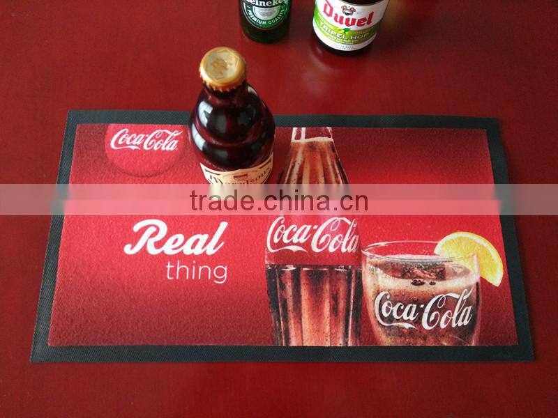 2017 Hot Sell custom Non-woven Fabric nitrile rubber bar mat beer