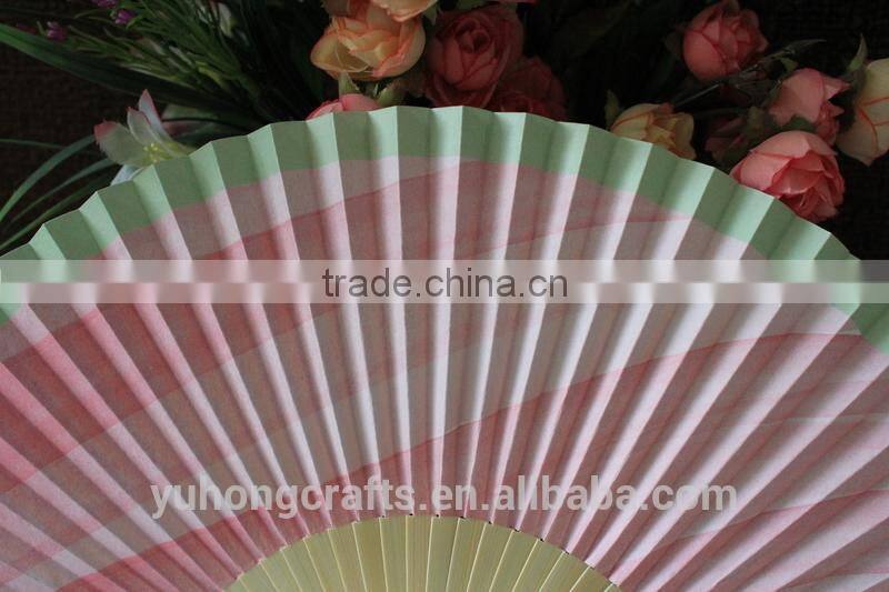 High quality DIY bamboo paper fan for gift