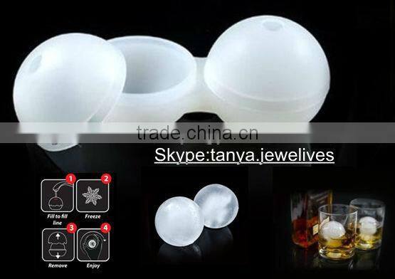 Shenzhen Silicone double ball sphere ice molds Manufacturer