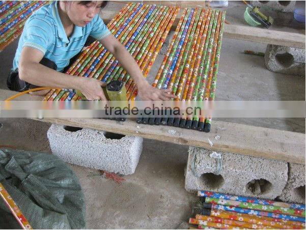 plastic boom wooden handle