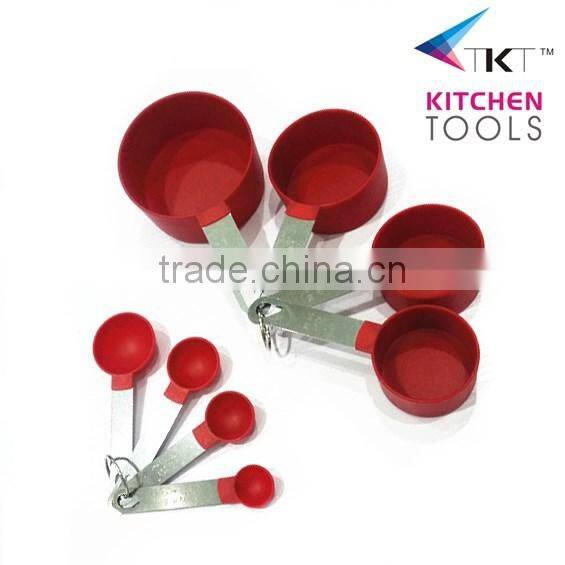 Plastic Measuring Cup And Spoon Set Morden Kitchen Tools Measuring Cup Stainless Steel Handle