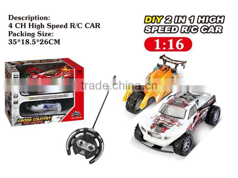 Super 4CH rc car toy small scale high speed diy rc car kit 27MHz/40MHz with EN71/ASTM/EN62115/6P