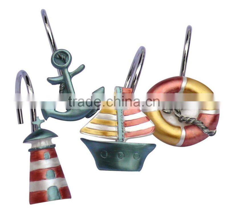 Resin shower hooks hooks