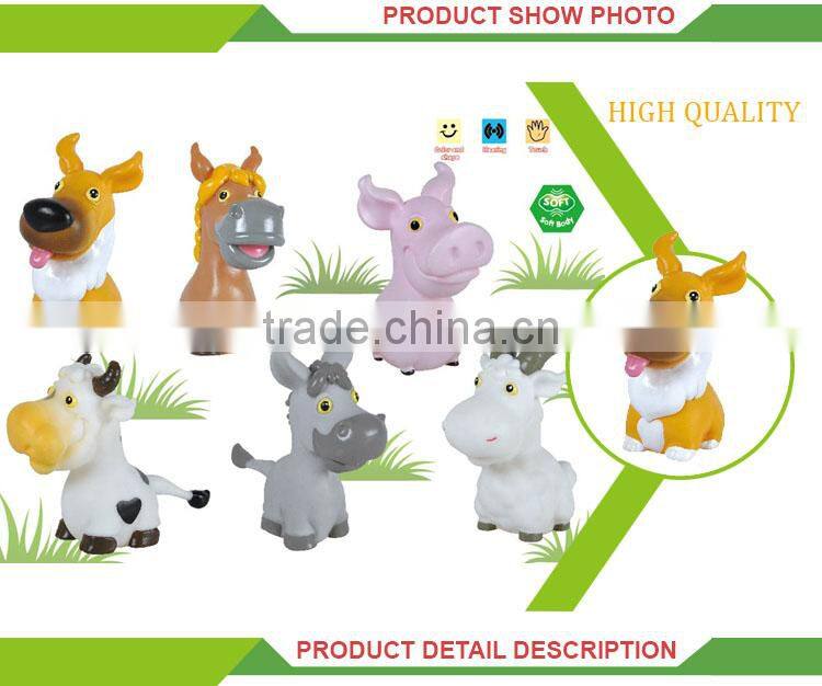 wholesale Kids toys soft rubber animal toys for kids