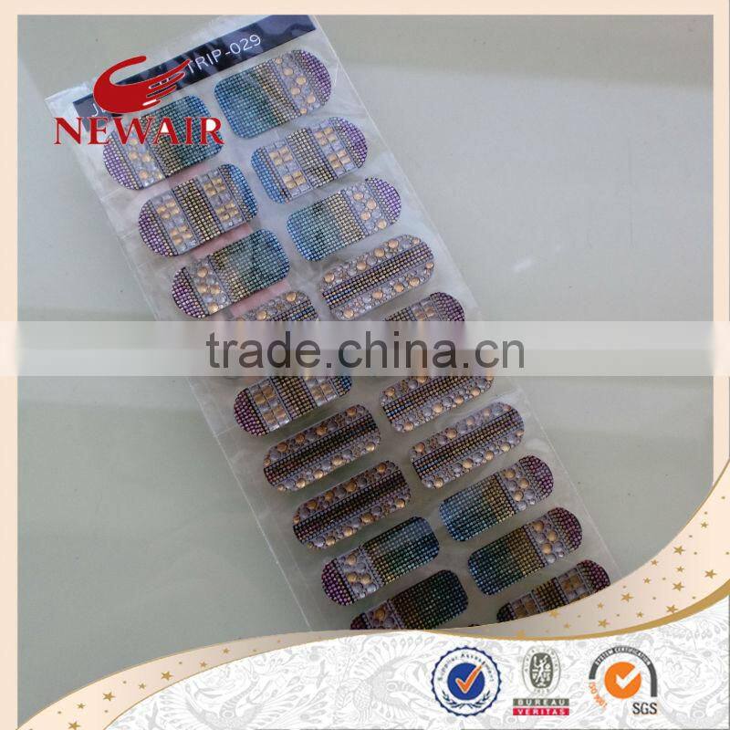 Newest Nail Art Jeweled Strips Shiny 3D JEWELED NAIL STRIPS
