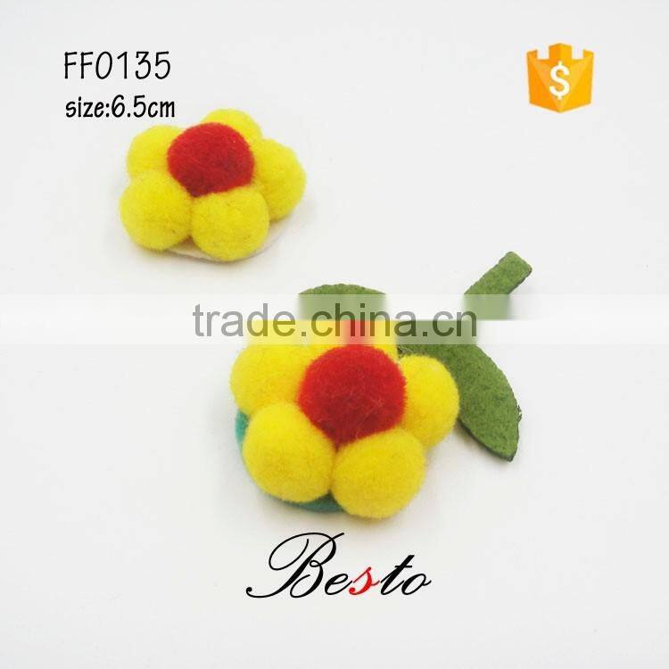 Kids type and Fur material garments accessories baby dress cloth fur flower