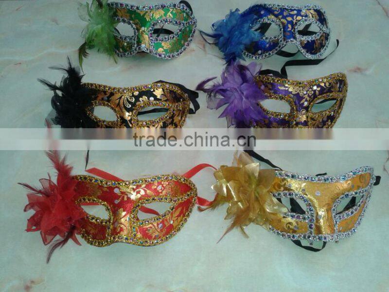 party mask with flower decoration accessory 01
