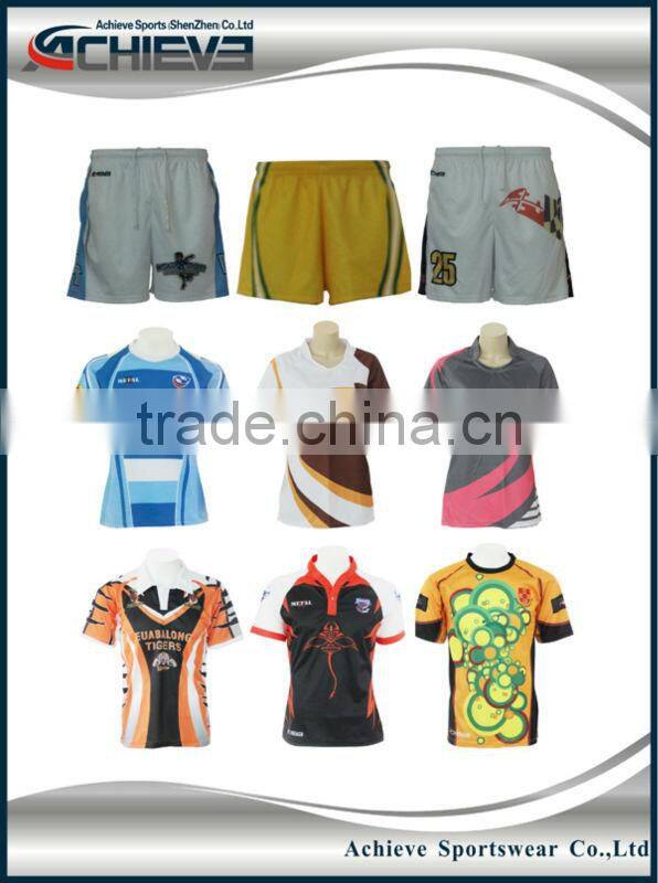 Personalised design rugby shirts team sublimation jerseys custom design Rugby