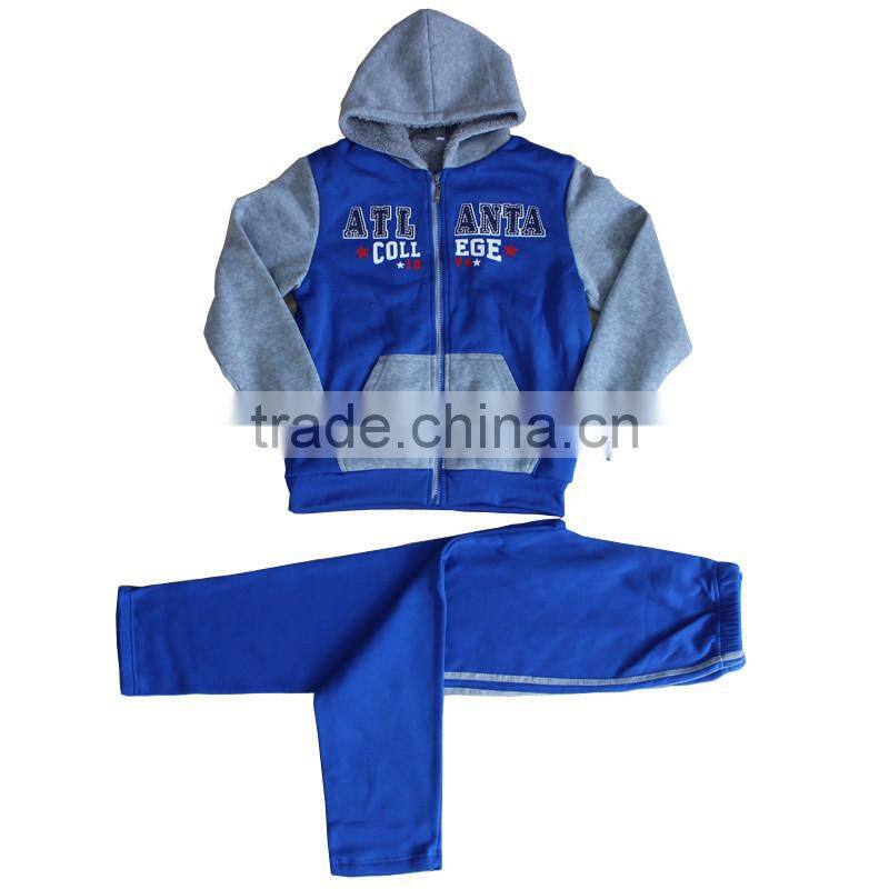 2016 Cheap Colorful Sports Cusotm Boy Tracksuit Direct Factory Fleece Sets For Boys Wholesale Fleece Tracksuits