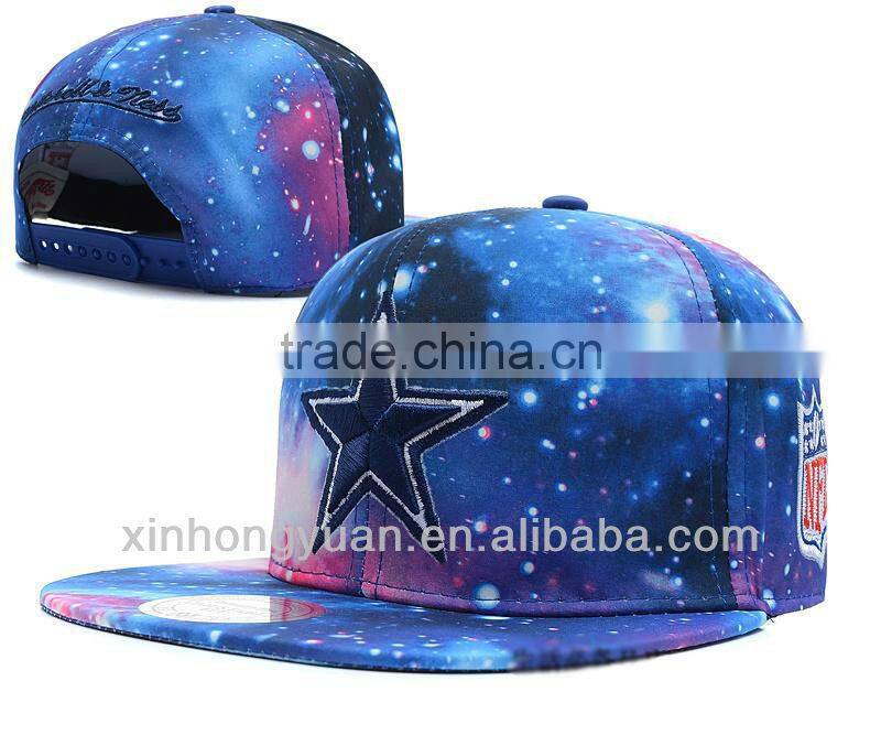 embroidery flat brim 6 panels snapback cap/hat