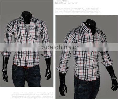 Mens plaids/checks classic shirts 16 colors stock hot sale man shirts